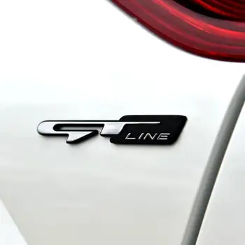 3D Дизайн Автомобиля GT line Крыло Задний Багажник Кузов Эмблема Значок наклейка Для Peugeot Для Kia K9 Forte Ceed Cerato RIO K3 K5 Аксессуары