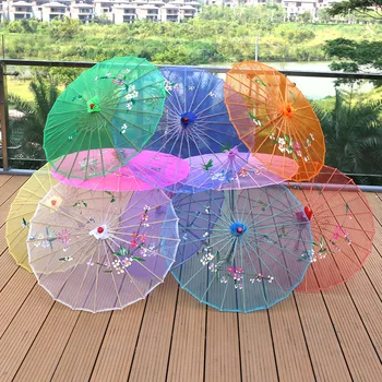 78 см Прозрачный зонт, Шелковый зонт, Детский танцевальный зонт с принтом, Ретро Декор, реквизит для танцевального представления, Зонтик