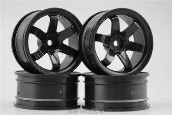 4шт 1/10 Touring & Drift Обод колеса W6SNK (черный) смещение 3/6/9 мм подходит для 1: 10 Touring & Drift автомобилей 1/10 Обод 10005