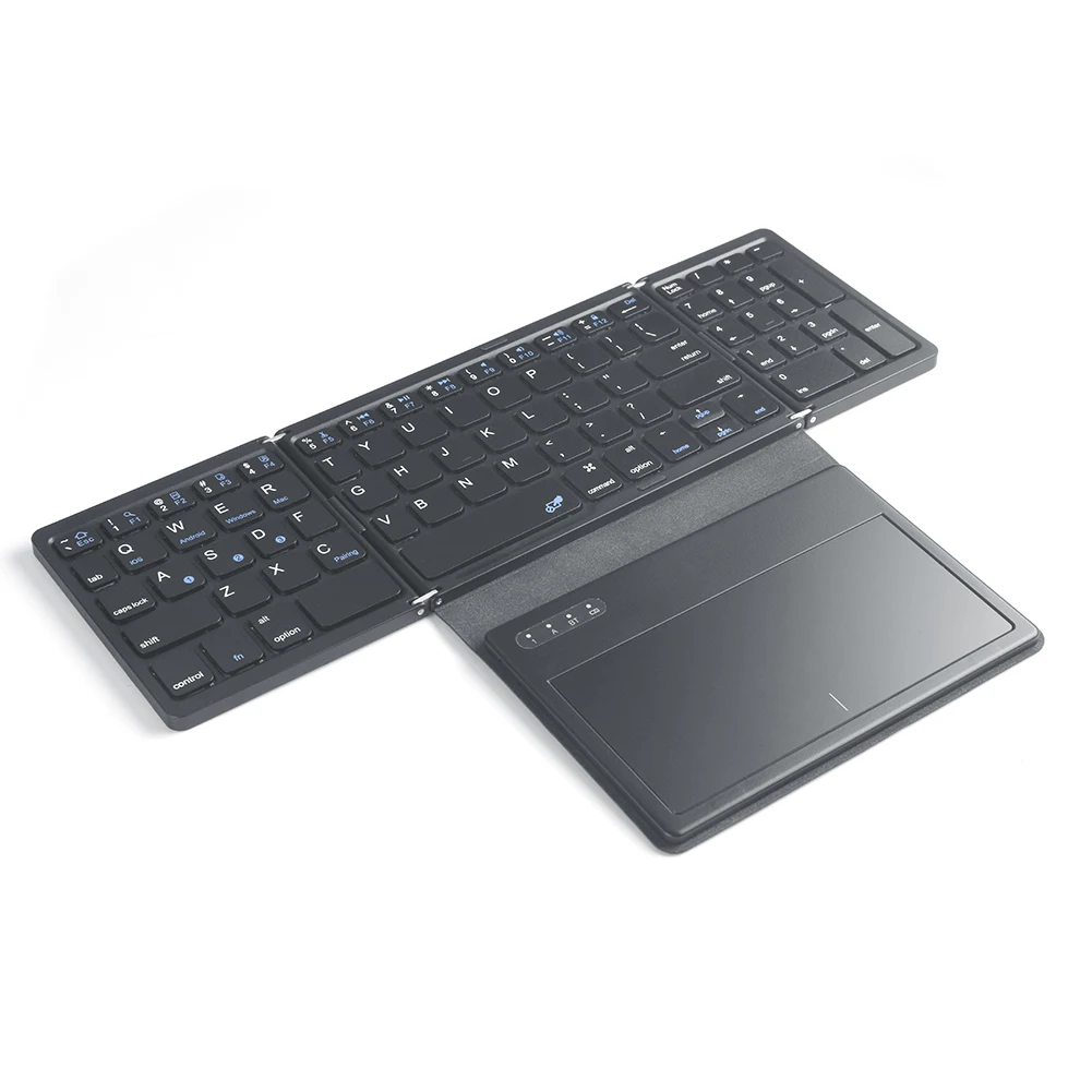 Складная клавиатура с тачпадом Портативная клавиатура для планшета Кожаный чехол пылезащитный Bluetooth-совместимый для универсального планшетного телефона 5
