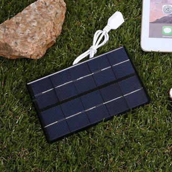 5 Вт 5 В Солнечная панель USB Micro Зарядное устройство Наружный Портативный аккумулятор Для мобильного телефона Power Bank Водонепроницаемое Поликремниевое Солнечное зарядное устройство