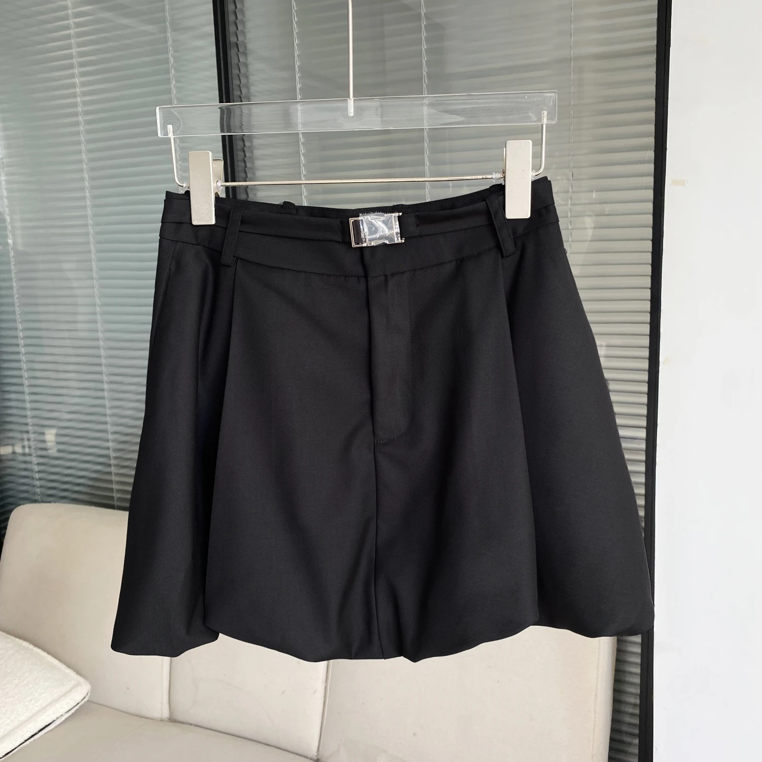 Корейская модная мини-юбка, женская одежда Y2k, повседневная юбка трапециевидной формы с высокой талией, милая шикарная черная юбка для женщин 1