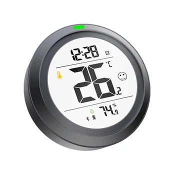 Bluetooth Термометр и гигрометр Беспроводной умный с комфортным освещением и сигнализацией Приложение Оповещает о влажности и температуре Датчик 