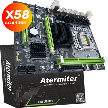 Материнская плата Atermiter X58 LGA 1366 Поддерживает серверную память REG ECC и процессор Xeon Поддерживает процессор LGA 1366 X58