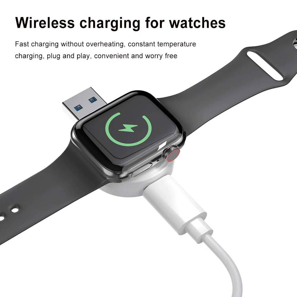 Подставка для беспроводного зарядного устройства Apple Watch 1-8 поколения, док-станция для зарядки USB Type-C, подключи и играй, эффективное отвод тепла 0