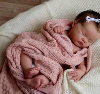 NPK 20-дюймовый Комплект Куклы ASHIA Reborn Cute Sleeping Baby Реалистичный Мягкий на ощупь