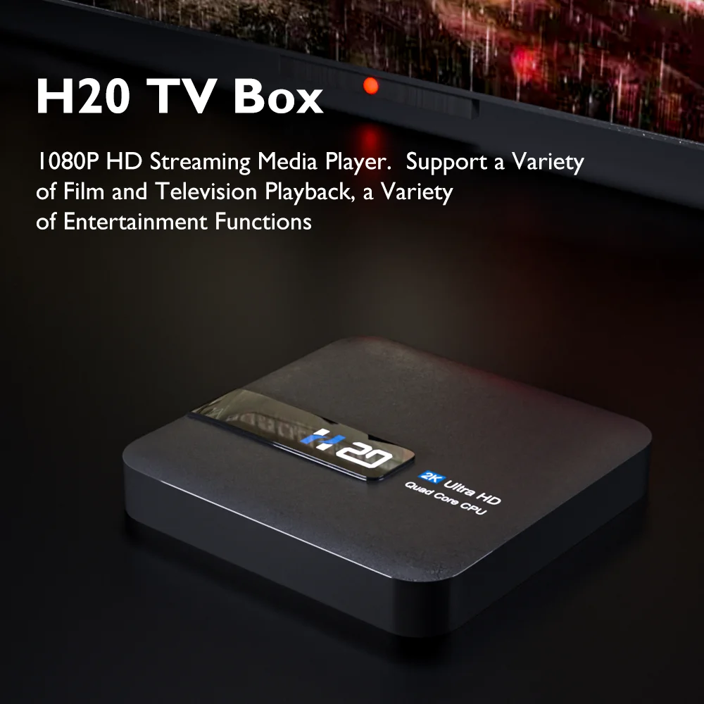 H20 TV box Android 10,0 2,4 G wifi 2 ГБ 16 ГБ 4K 3D видео H.265 медиаплеер smart tv box Android top box 1