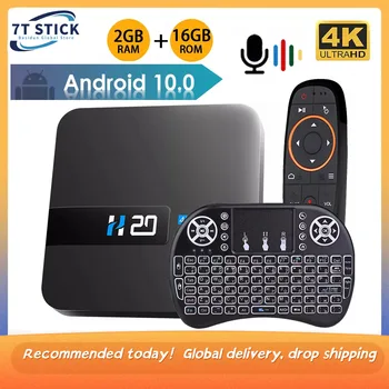 H20 TV box Android 10,0 2,4 G wifi 2 ГБ 16 ГБ 4K 3D видео H.265 медиаплеер smart tv box Android top box
