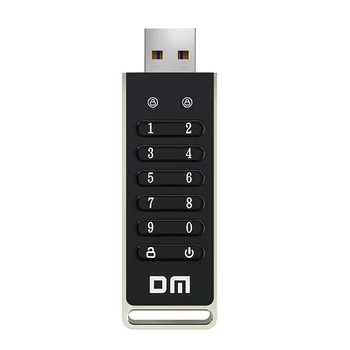 DM FD063 256-битный зашифрованный USB-накопитель с защищенным паролем, флэш-накопитель USB3.2, поддержка U-диска, функция сброса / очистки / автоматической блокировки