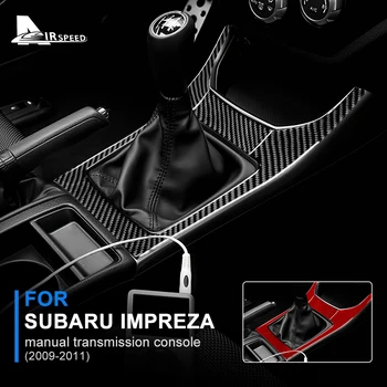 Наклейка из углеродного волокна для Subaru Impreza 2009 2010 2011 Вставка рычага переключения передач автомобиля Крышка панели консоли Аксессуары для внутренней отделки