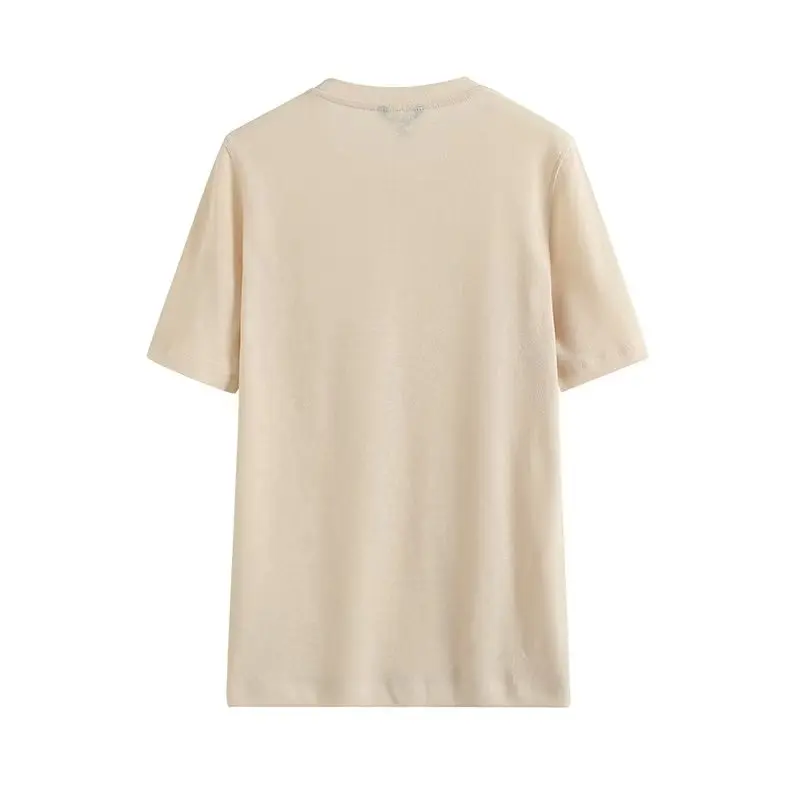 Maxdutti Летние японские однотонные простые футболки, женские базовые футболки с круглым вырезом, модные женские льняные повседневные топы 1