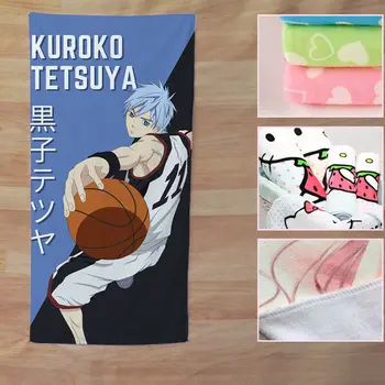 Баскетбольное полотенце из микрофибры аниме Kuroko's, полотенце Tetsuya, для ванны, ванной, скатерть для душа, Манга, Новинка