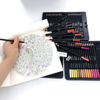 Профессиональные 72 масляных карандаша, набор карандашей художника для раскрасок, грифель серии Premium Artist Soft для рисования эскизов.