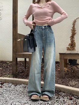 Винтажные потертые джинсовые шорты свободного кроя с высокой талией, потертым подолом и дырками - модные и для похудения
