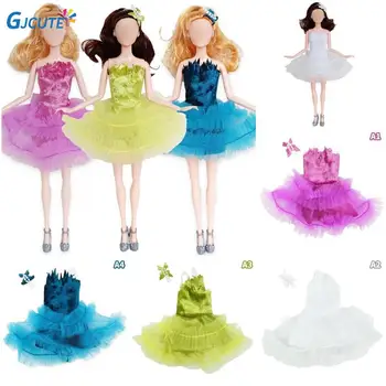 Модное платье принцессы, сменное платье для куклы с аксессуарами для волос на 30 см, кукольная одежда, кукольное летнее праздничное платье, аксессуары для игрушек