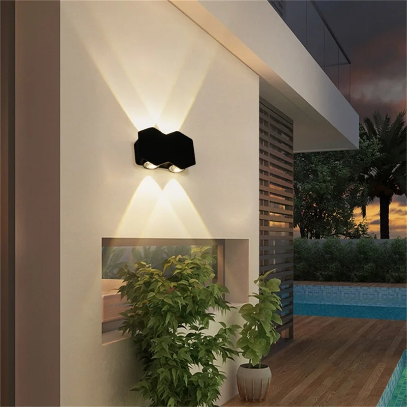 SAMAN Outdoor Wall Light LED Водонепроницаемые Алюминиевые Бра Light New Simple Creative Decorative Для Патио Крыльца Сада Спальни 1