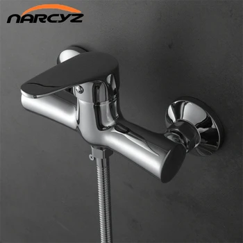 Narcyz Классический смеситель для ванной комнаты с одной ручкой из цельной латуни, смеситель для душа, смеситель холодной и горячей воды XT326