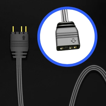 Мини контроллер ARGB Удлиняющий кабель Широкая совместимость с корпусом питания с 3 контактами на SATA Контроллер RGB для светодиодной ленты