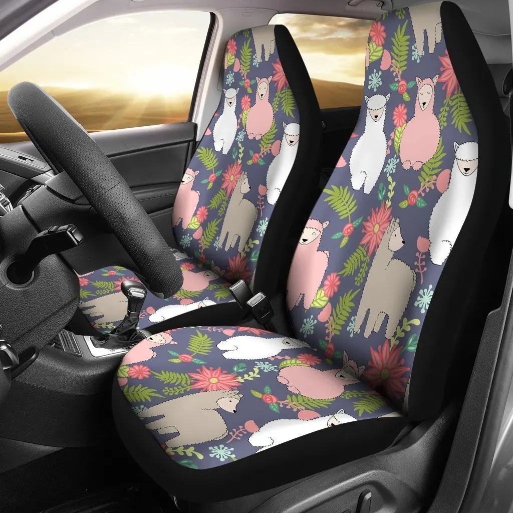 Чехол для сиденья с цветочным рисунком из альпаки, комплект автомобильных чехлов для сидений, 2 шт., Автомобильные аксессуары, автомобильные коврики 0