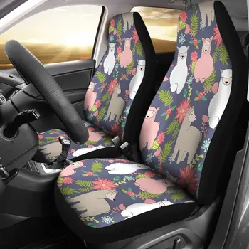 Чехол для сиденья с цветочным рисунком из альпаки, комплект автомобильных чехлов для сидений, 2 шт., Автомобильные аксессуары, автомобильные коврики