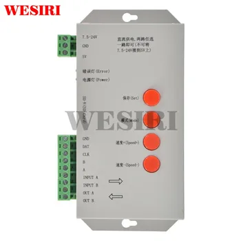 WESIRI T1000S Программируемый Контроллер SD-карты DMX512 для WS2801 WS2811 WS2812B LPD6803 LPD8806 APA102 LED 2048 Пикселей DC5V-24V
