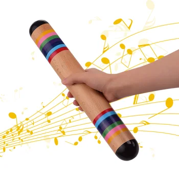 Деревянная дождевальная палочка Rainmaker, Шейкер для дождя, музыкальный инструмент, игрушка цвета радуги для детей и взрослых
