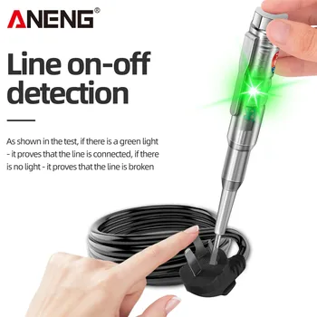 Электрический тестер ANENG, зонд для электрической отвертки B14 24-250 В со световым индикатором, звуковая и световая сигнализация, Тестовая ручка