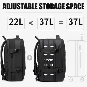 Новый Высококачественный USB-рюкзак для ноутбука, Большие водонепроницаемые школьные рюкзаки, зарядка, Мужская Деловая дорожная сумка, Большой рюкзак 37-45 л