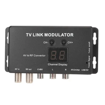 Модулятор UHF TV Link Модулятор 471,25‑885,25 МГц С Поддержкой PAL/NTSC AV-Преобразователя в RF ИК-Удлинитель с ИК-Возвратом
