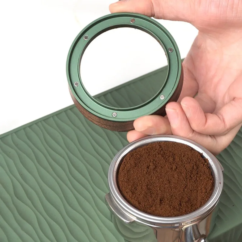 Кольцо для защиты от осыпания кофейного порошка 51 мм / 58 мм с магнитной салфеткой для кофейного порошка, держатель для кофейного порошка, приемник кофейного порошка 2
