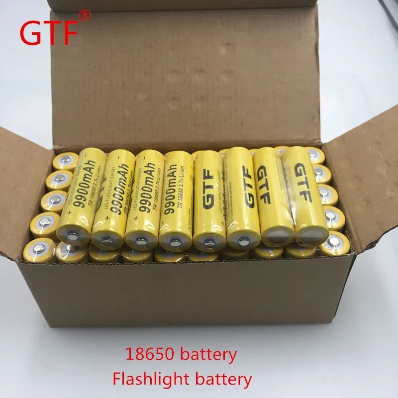 литий-ионная аккумуляторная батарея 3,7 В для светодиодного фонарика 18650 оптом + USB-зарядное устройство 2