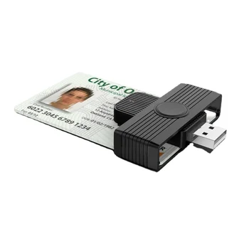 Устройство чтения смарт-карт CR318 USB для банковских карт, SIM ID, разъем CAC, адаптер для ПК