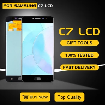 5,7-Дюймовый OLED-Дисплей C7000 Для Samsung Galaxy C7 Lcd Touch Panel Screen Digitizer SM-C7000 В Сборе С Инструментами Бесплатная Доставка