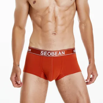 Seobean, новые сексуальные модные мужские брюки цвета Макарон, однотонное трендовое мужское нижнее белье