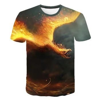 Sommer Neue Mode Kurzarm Kinder T-shirts Cartoon Flamme Cartoon 3D Beliebte T shirt Kinder T-shirt Jungen Mädchen Casual tops