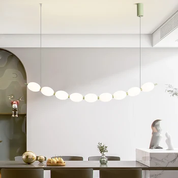 Светодиодный подвесной светильник Eggs String для кухонного островка, обеденного стола, потолочного подвесного светильника, горизонтального подвесного светильника для декора столовой