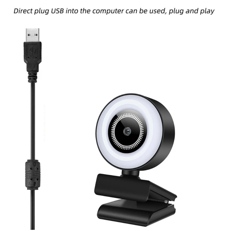 Веб-камера B12 1080P Full-HD с фиксированным фокусным расстоянием- для настольного компьютера с USB-интерфейсом-ПК -360 ° 1