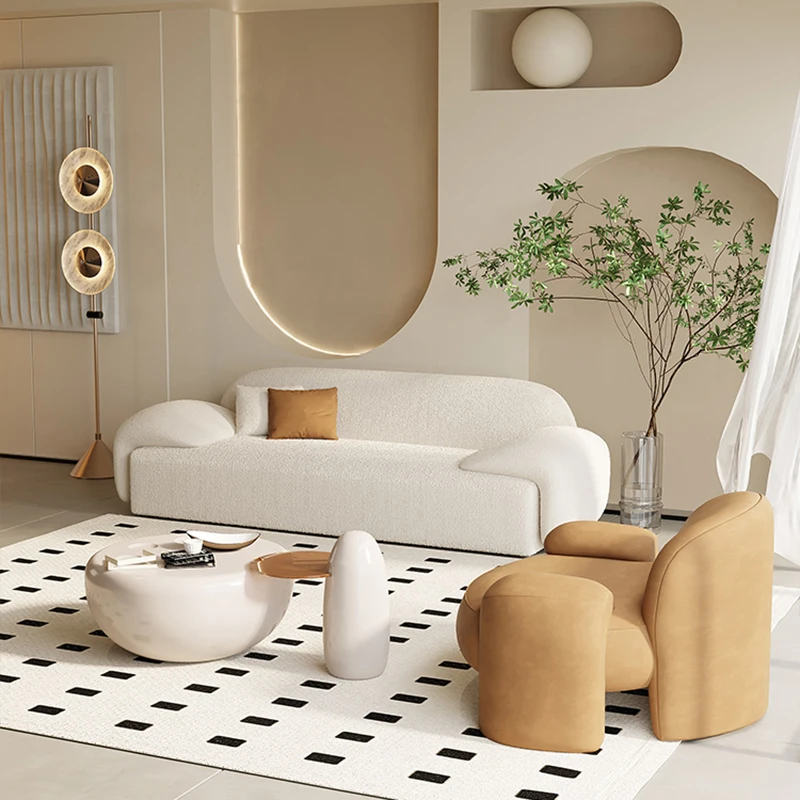 Белый Роскошный диван для гостиной, Современная спальня, дизайнерский Минималистичный Тканевый диван-кровать Divani Da Soggiorno Итальянская мебель 0