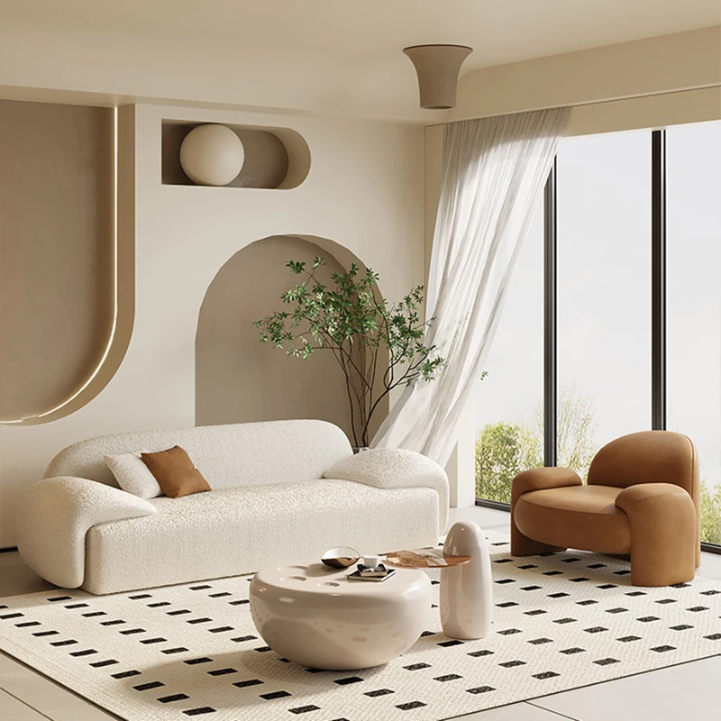 Белый Роскошный диван для гостиной, Современная спальня, дизайнерский Минималистичный Тканевый диван-кровать Divani Da Soggiorno Итальянская мебель 2