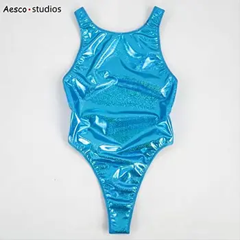 AESCO Summer ladies swim bath сексуальный обтягивающий глянцевый непрозрачный купальник цельный игровой купальник