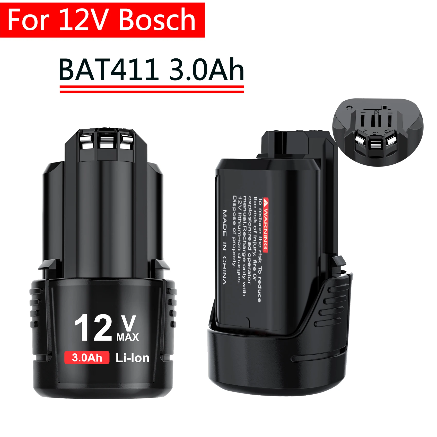 12 В Bosch 3000 мАч BAT411 Сменный аккумулятор 12 В Bosch Аккумулятор для BOSCH BAT412A BAT413A D-70745GOP 2607336013 2607336014 PS20-2 0