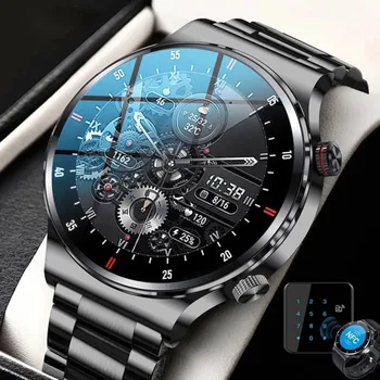 Для OPPO Reno8 Pro Reno7 Find X5 Pro X3 Смарт-часы Мужские С Сенсорным Экраном Для Вызова Смарт-часов Водонепроницаемые Часы для Измерения Артериального Давления и Сердечного Ритма