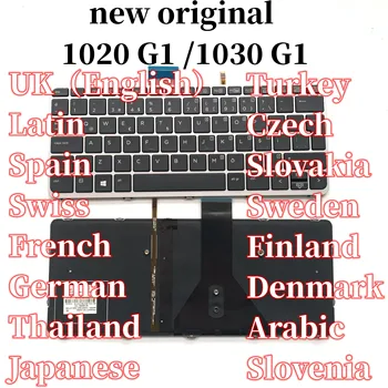 Новая оригинальная клавиатура с подсветкой для ноутбука HP Elitebook FOLIO 1020 G1 1030 G1 клавиатура MP-13U8 серебристая