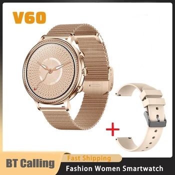 Новые смарт-часы V60, женский браслет, вызов по Bluetooth, Воспроизведение музыки, мониторинг сердечного ритма, кислорода в крови, спортивные умные часы для IOS