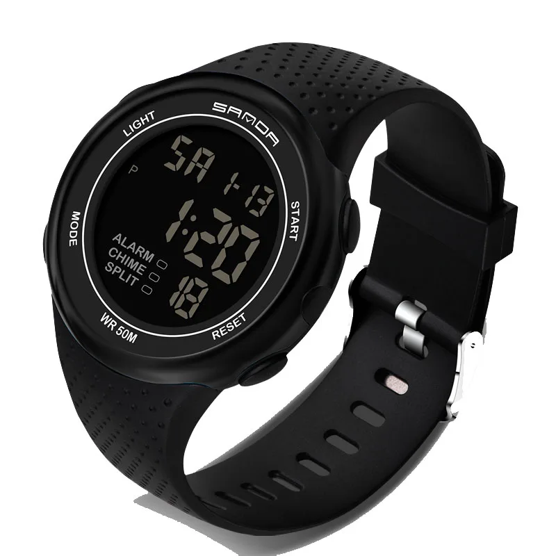 Цифровые часы Мужские Водонепроницаемые спортивные часы для мужчин Светодиодные наручные часы Простые электронные часы мужские Relogio Masculino 0