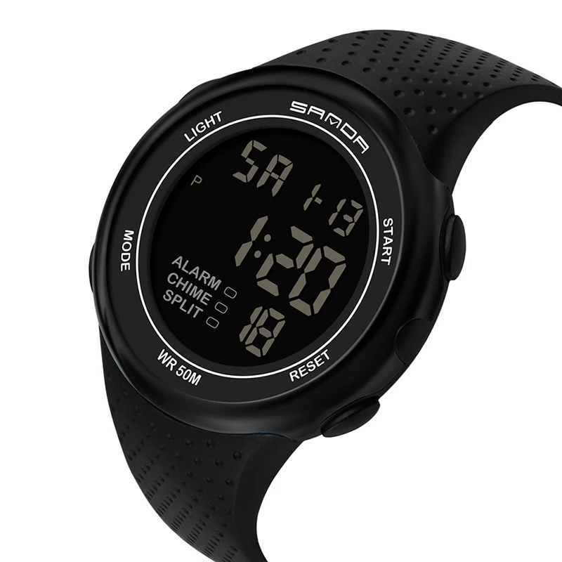 Цифровые часы Мужские Водонепроницаемые спортивные часы для мужчин Светодиодные наручные часы Простые электронные часы мужские Relogio Masculino 1