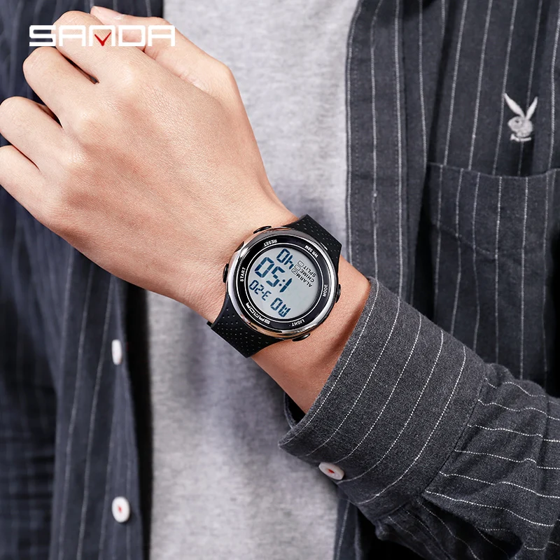 Цифровые часы Мужские Водонепроницаемые спортивные часы для мужчин Светодиодные наручные часы Простые электронные часы мужские Relogio Masculino 5