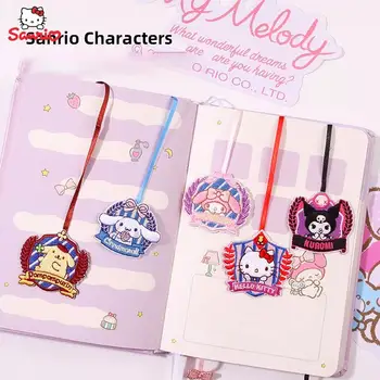 Каваи Hello Kitty Kuromi Mymelody Cinnamoroll Вышивка Закладка Аниме Картонная Коробка Sanrio Индексная Этикетка Запись Для Чтения Подарок Для Девочек