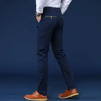 Весенне-летние мужские тонкие костюмные брюки, Корейская мода, Деловая офисная уличная одежда, мужская одежда, повседневные Свободные однотонные прямые брюки