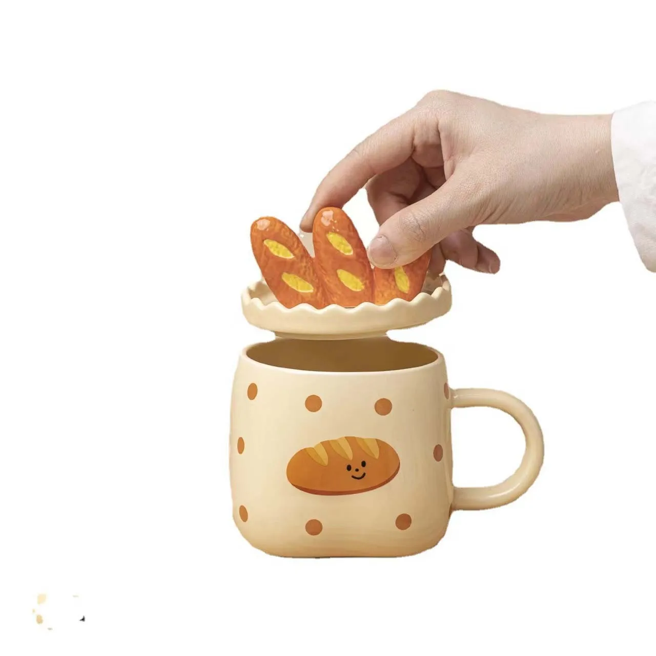 Креативная керамическая кружка с крышкой и ложкой, модная чашка для кофе с молоком, милая чашка для воды для дома и офиса, идеальные подарочные кружки 5